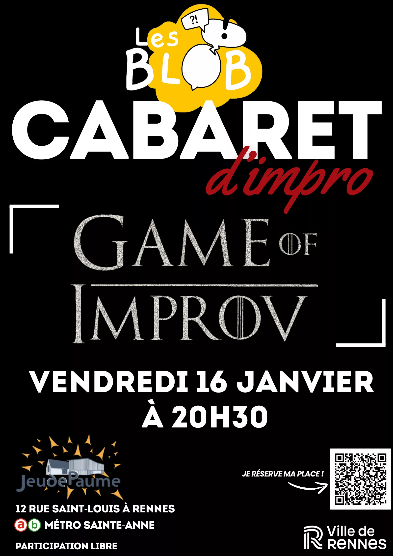 Cabaret d&rsquo;impro – Games of Improv
